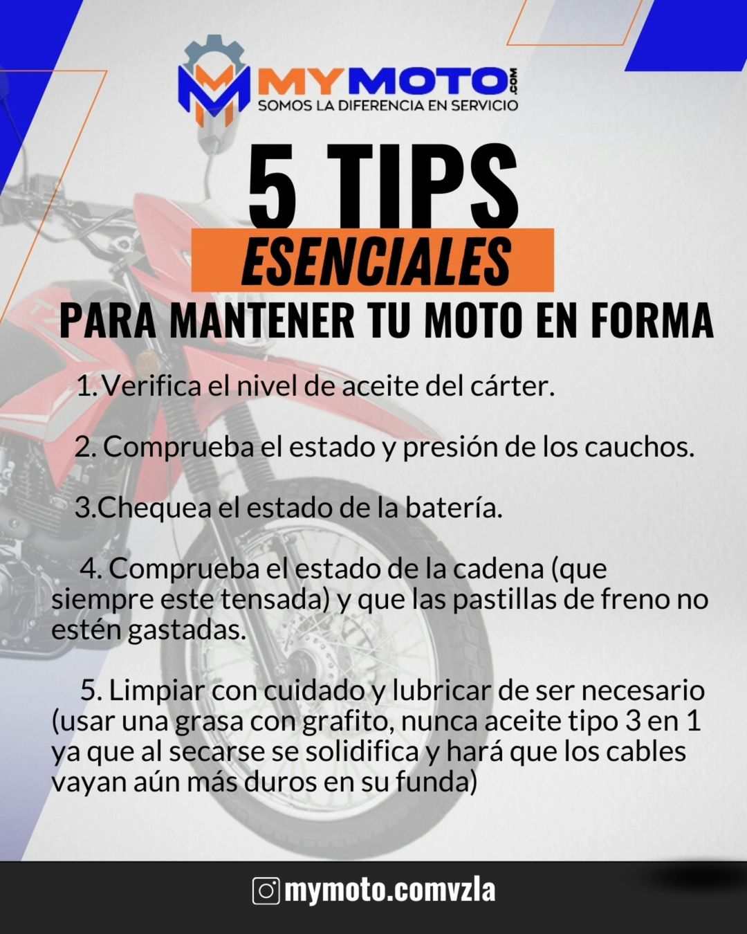5 Tips esenciales para mantener tu moto en forma